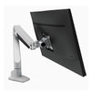 White heavy duty single monitor arm