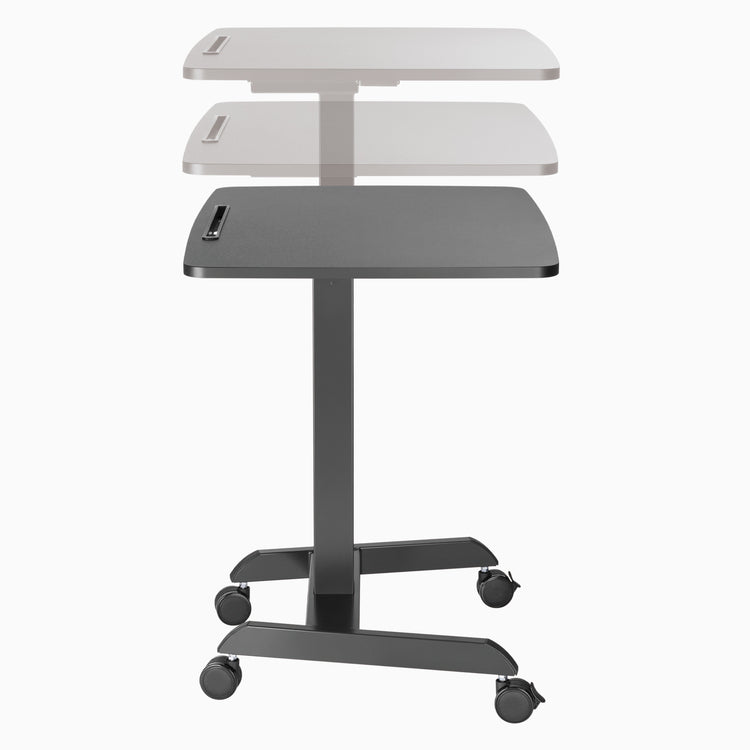 Adjustable height pedestal stand up desk