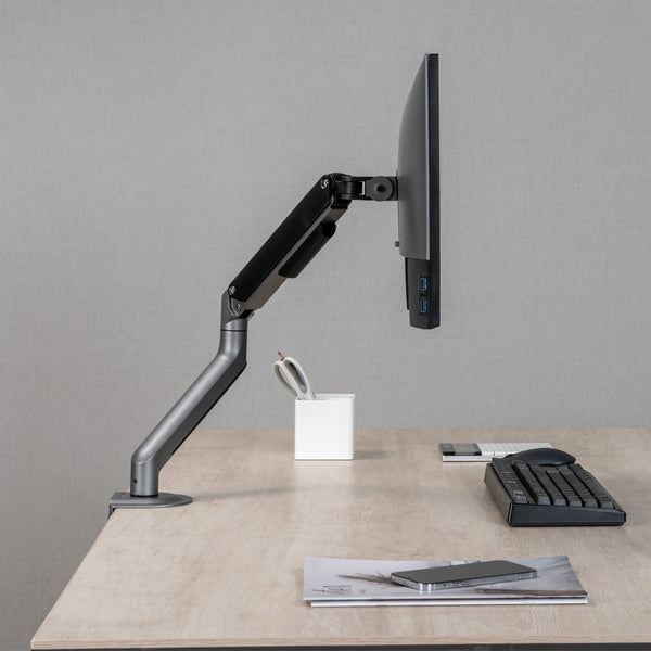 Space grey single eco monitor arm - Desky