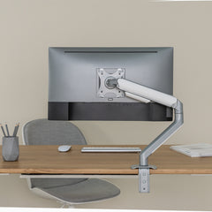 Silver eco arm single monitor 
