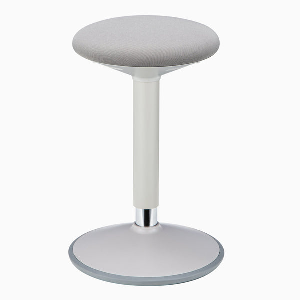 Minimalist white ergonomic stool
