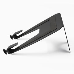 Black laptop mount attachment for arm