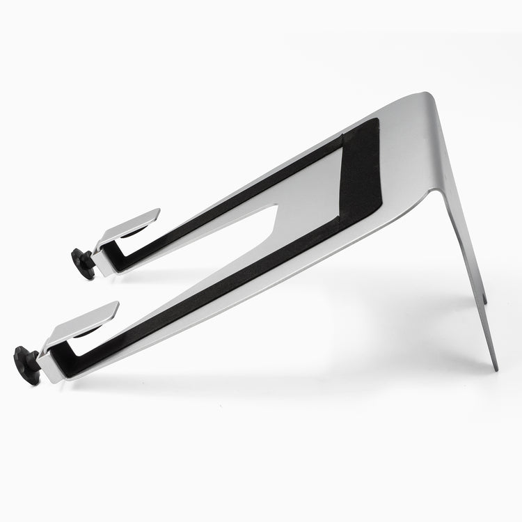 Silver laptop mount attachment for arm