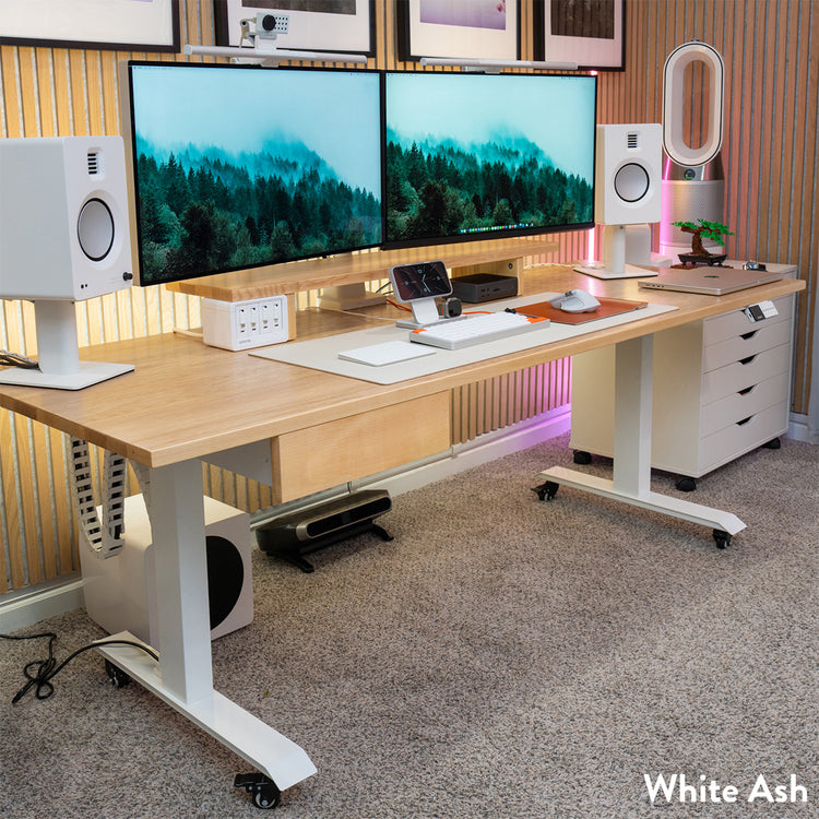 Almost Perfect Desky Dual Hardwood Sit Stand Desk
