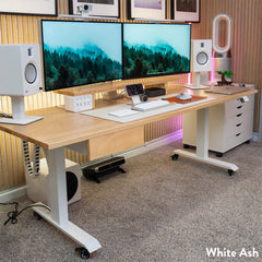 Desky Dual Hardwood Sit Stand Desk detail view 10