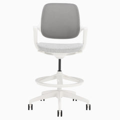 White minimalist evoque low back chair 