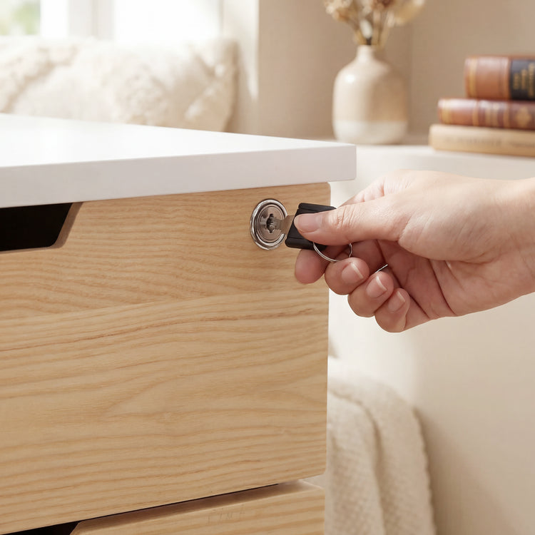 Desky Wooden Minimal Filing Cabinet