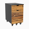 Desky wooden minimalist cabinet hardwood teak black