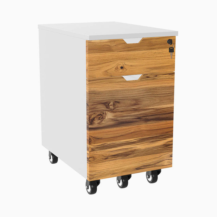 Desky wooden minimalist cabinet hardwood teak white