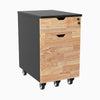 Desky wooden minimalist cabinet rubberwood natural black