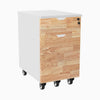 Desky wooden minimalist cabinet rubberwood natural white