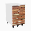 Desky wooden minimalist cabinet softwood acacia white