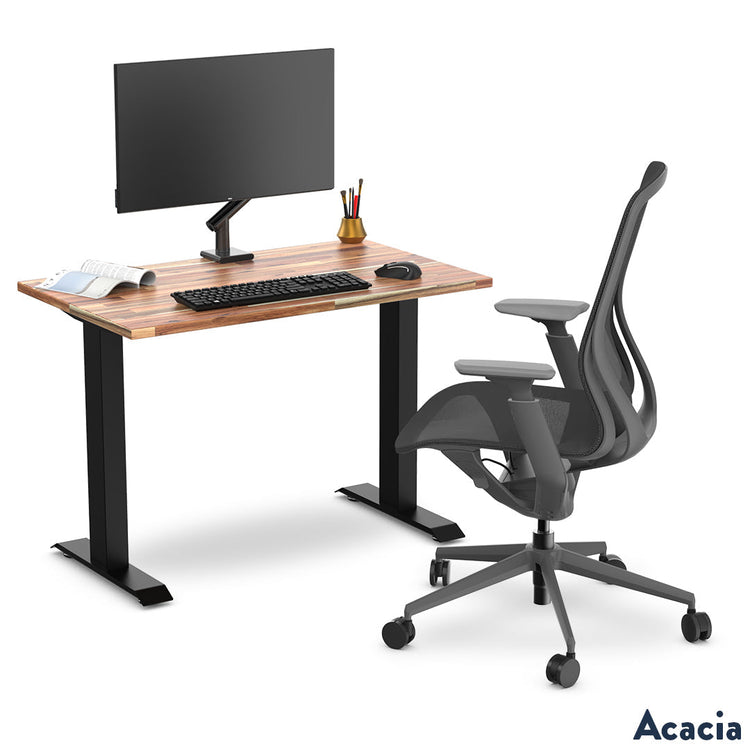 Fixed mini softwood desk set up - Desky Canada