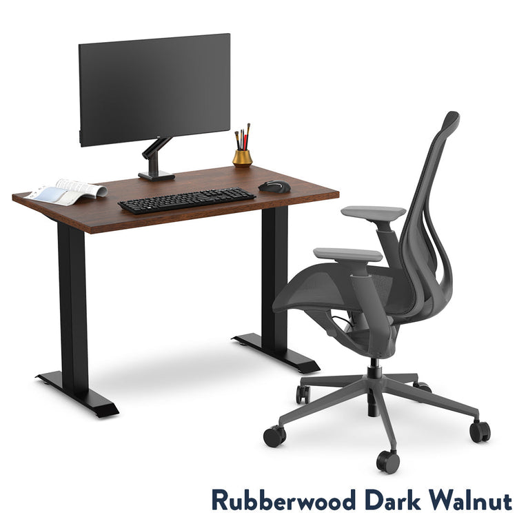 Fixed mini rubberwood desk set up