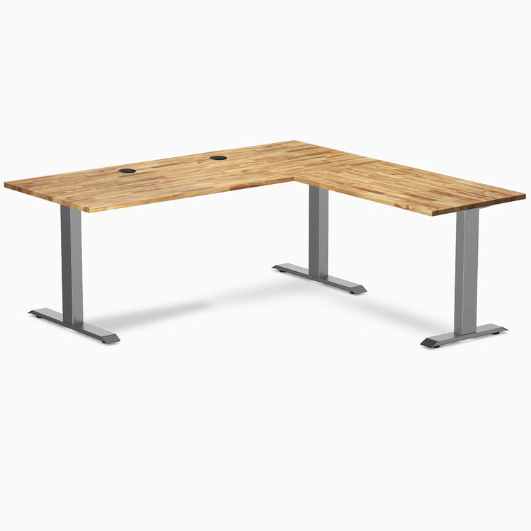 Bureau de bureau en forme de L en bois dur Desky Zero