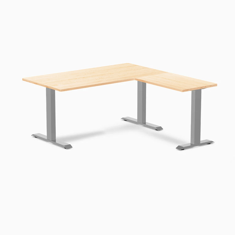 Bureau de bureau en forme de L en bois dur Desky Zero