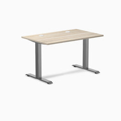Desky Zero Laminate Office Desk, Classic Oak desktop, Space Grey frame