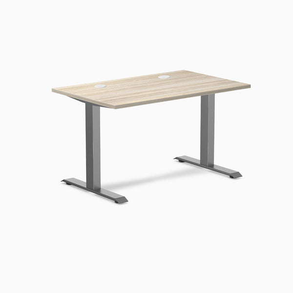 Desky Zero Laminate Office Desk, Classic Oak desktop, Space Grey frame