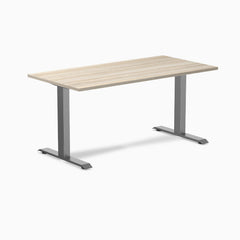 Desky Zero Laminate Office Desk, Classic Oak desktop, Space Grey frame