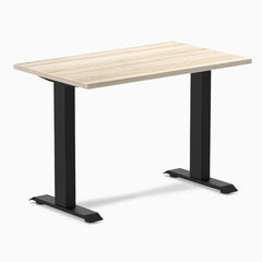 Desky Zero Mini Office Desk, Classic Oak desktop, Matte Black frame
