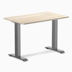 Desky Zero Mini Office Desk, Classic Oak desktop, Space Grey frame