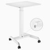 White pedestal stand up desk 