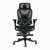 Contourra ergonomic office chair in black with footrest