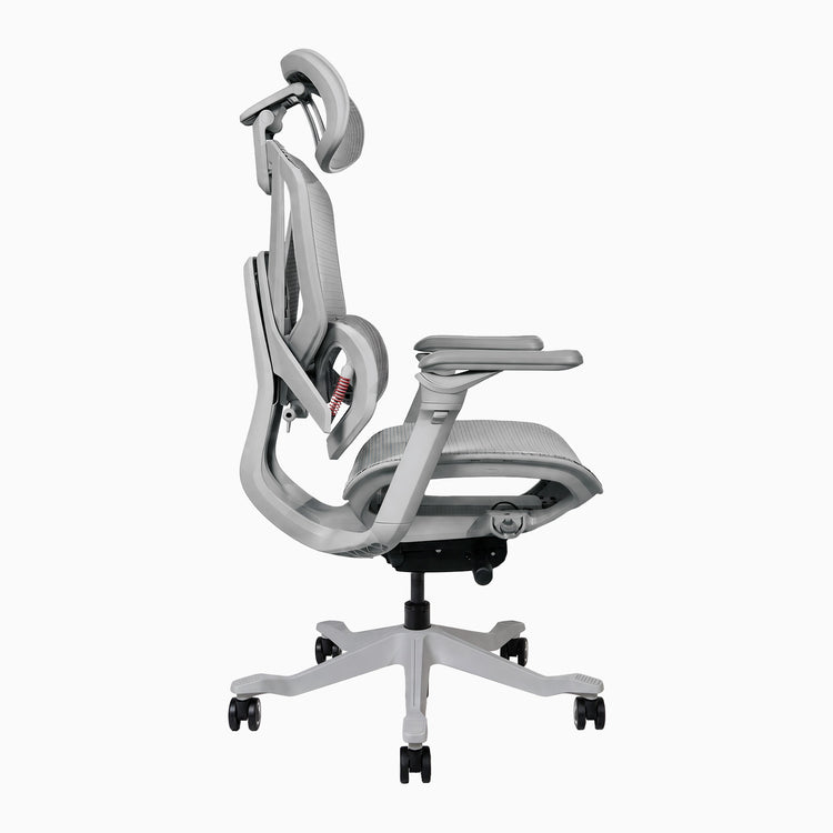 Contourra ergonomic office chair in light grey in side view