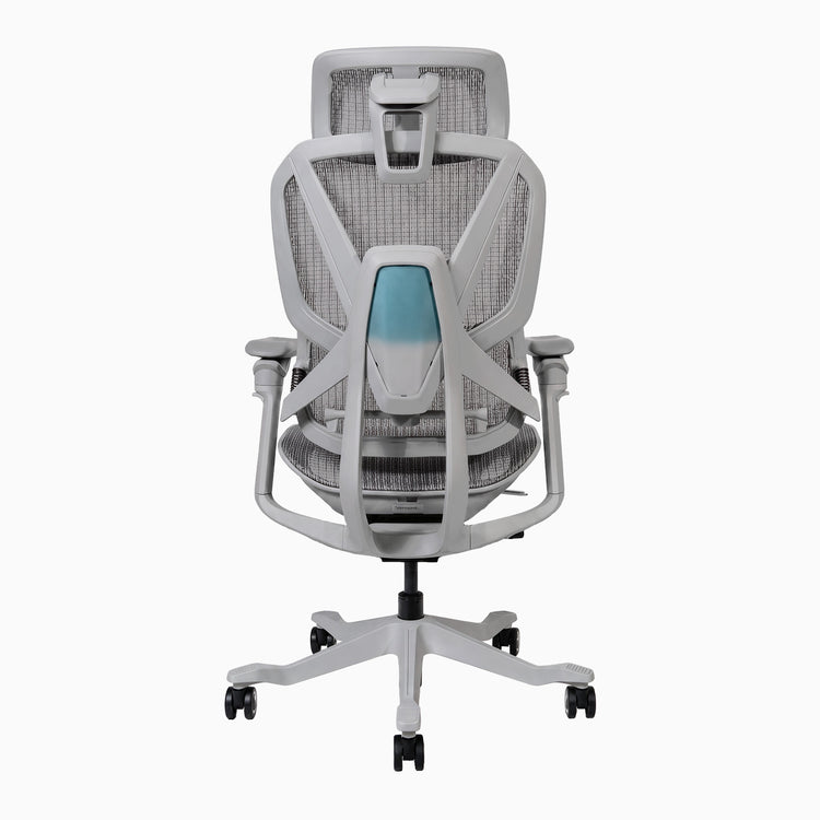 Contourra ergonomic office chair in light grey with adjustable back