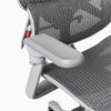 white contourra ergonomic chair with adjustable arms