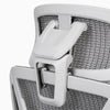 Desky contourra in white adjustable headrest
