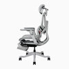 Contourra ergonomic office chair in light grey with foot rest