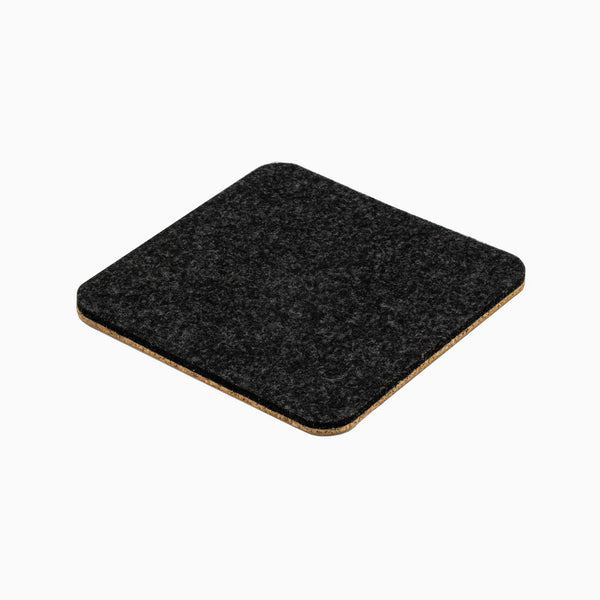 Black felt desk coaster