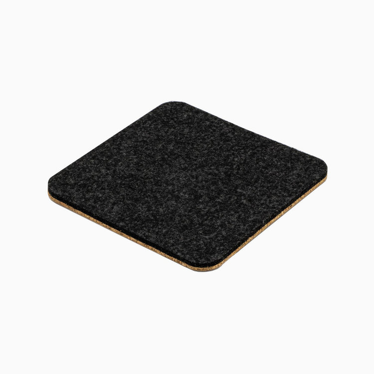 Black felt desk coaster