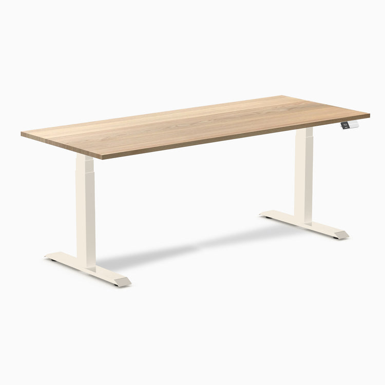 Desky Dual Hardwood Sit Stand Desk