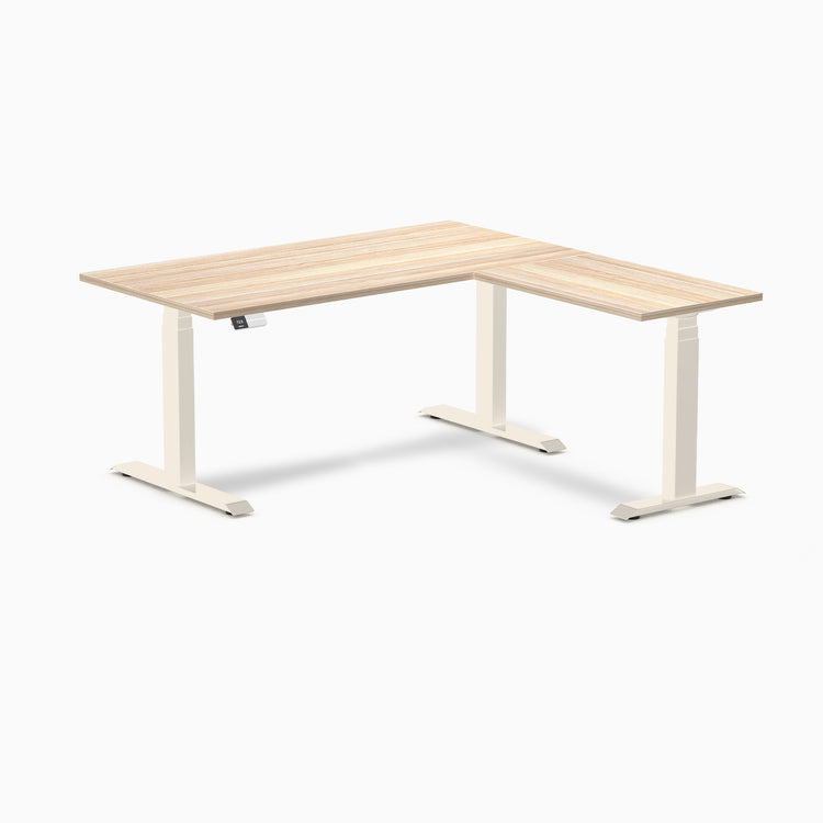 Desky L-Shape Laminate Sit Stand Desk