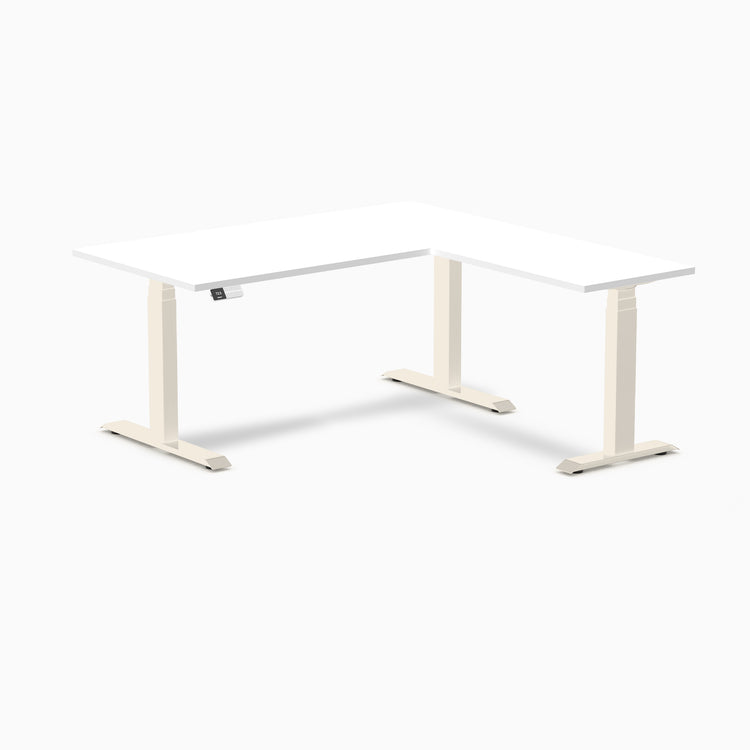Desky L-Shape Laminate Sit Stand Desk