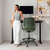 Architectural Office Chair Dark Green  with Drafting Kit