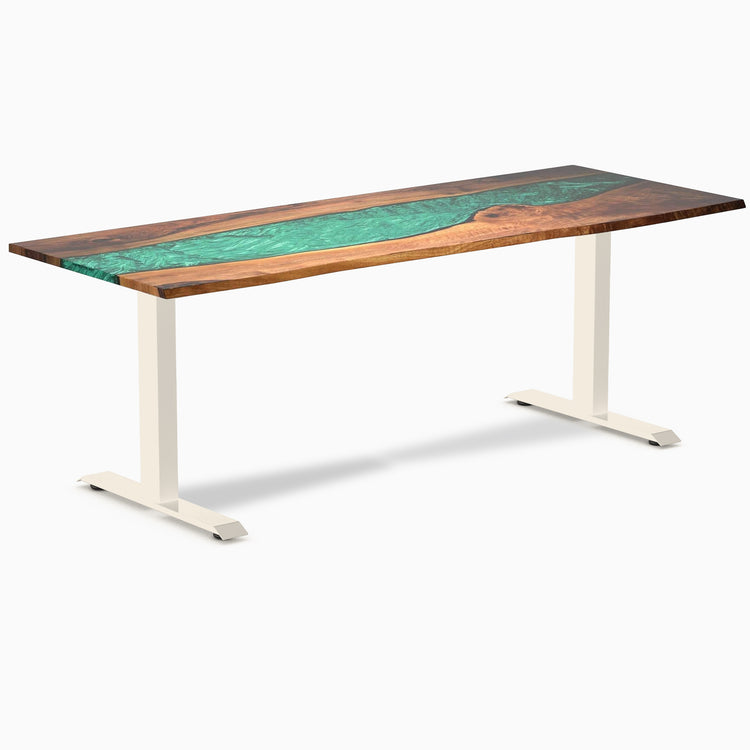 Bureau de bureau en bois dur en résine Desky