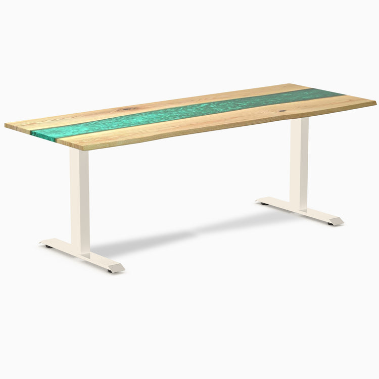 Bureau de bureau en bois dur en résine Desky