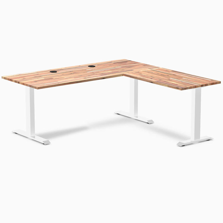 Bureau de bureau en forme de L en bois tendre Desky Zero