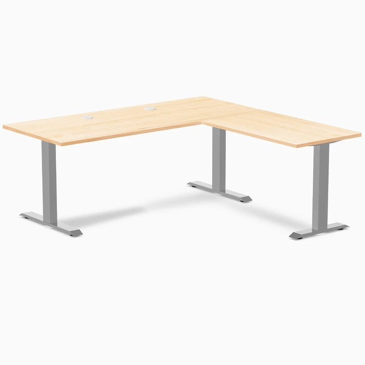 Bureau de bureau en forme de L en bois dur Desky Zero