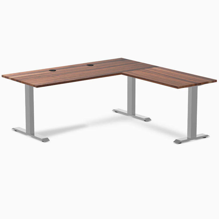 Bureau de bureau en forme de L en bois dur Desky Zero