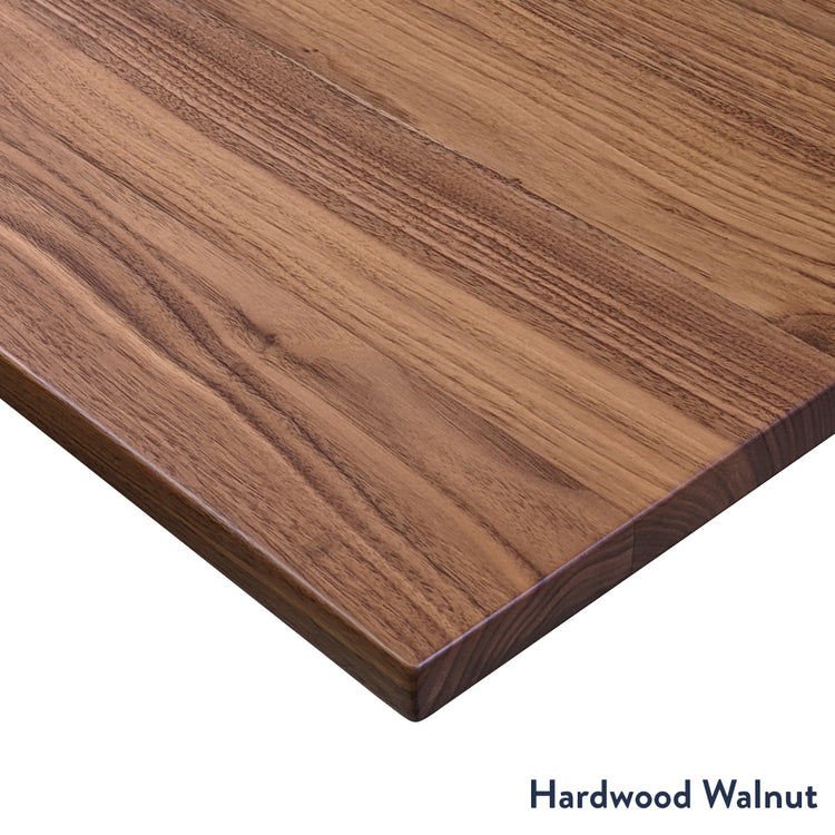 Hardwood walnut doesktop corner