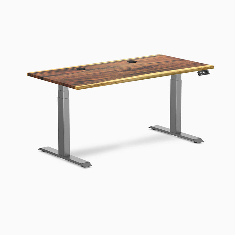 Desky Dual Hardwood Sit Stand Desk