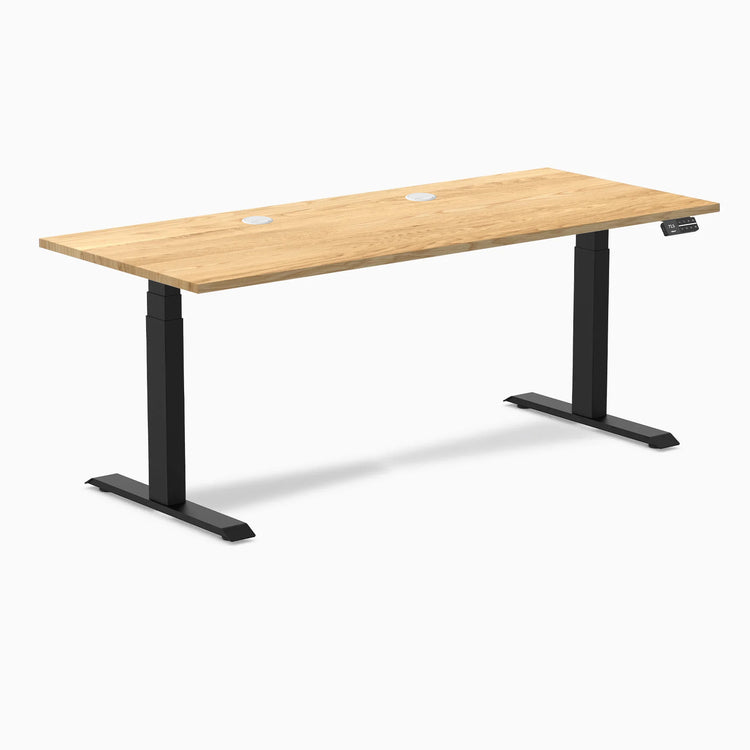 Desky Dual Hardwood Sit Stand Desk