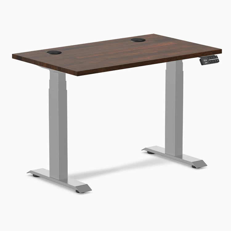 Desky Dual Mini Bureau assis-debout en bois d'hévéa