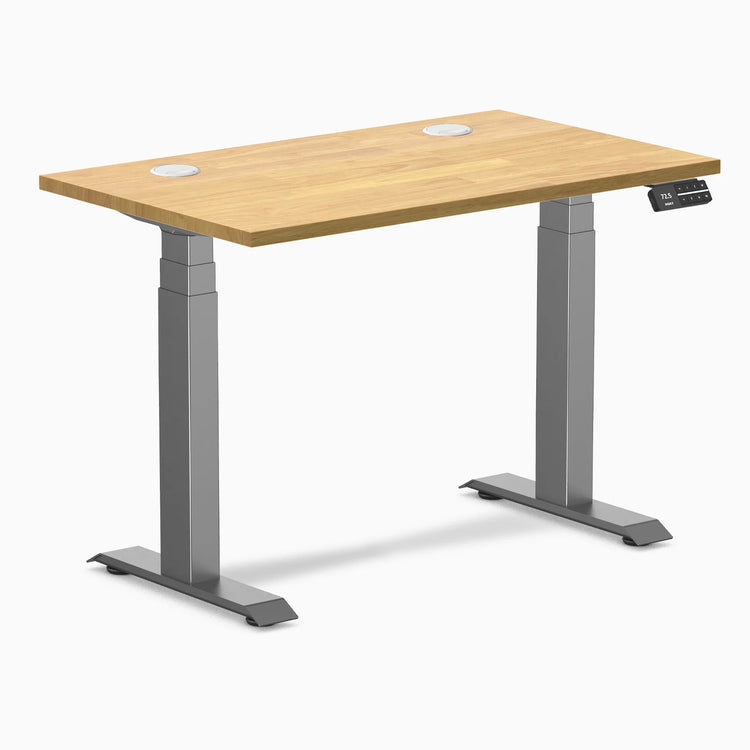 Desky Dual Mini Bureau assis-debout en bois d'hévéa