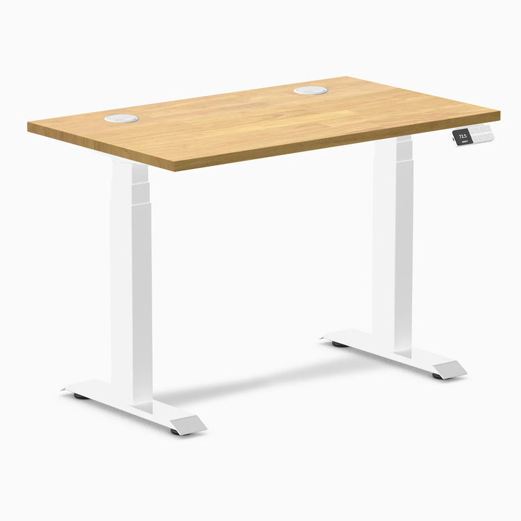 Desky Dual Mini Bureau assis-debout en bois d'hévéa