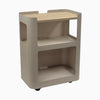 Light brown open mobile pedestal with classic oak shelf - Desky